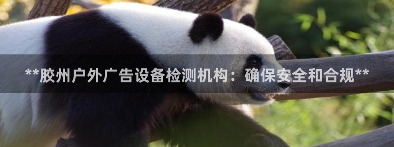 杏宇平台注册登录：**胶州户外广告设备检测机构：确保安全和合规**