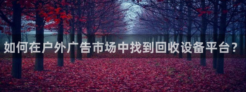杏宇平台测速链接：如何在户外广告市场中找到回收设备平台？