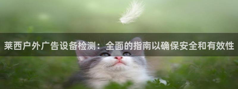 杏宇平台开户：莱西户外广告设备检测：全面的指南以确保安全和有效性