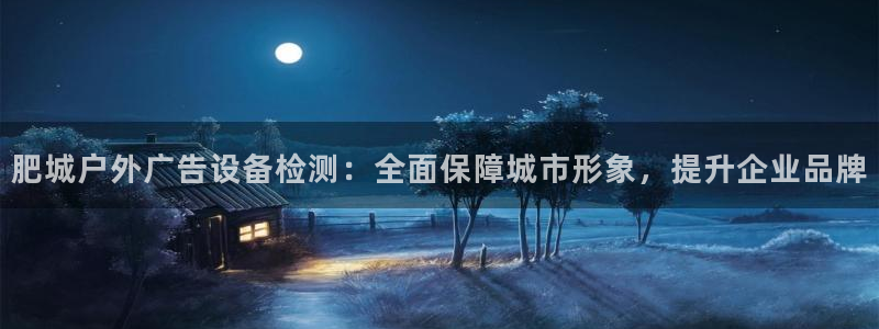 杏宇平台代理怎么样赚钱：肥城户外广告设备检测：全面保障城市形象，提升企业品牌