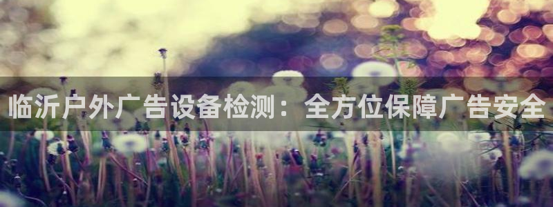 杏宇平台代理怎么样啊：临沂户外广告设备检测：全方位保障广告安全