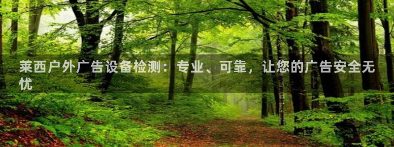 杏宇平台提现为什么这么久呢：莱西户外广告设备检测：专业、可靠，让您的广告安全无
忧