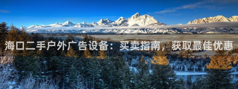 杏宇平台注册地址：海口二手户外广告设备：买卖指南，获取最佳优惠