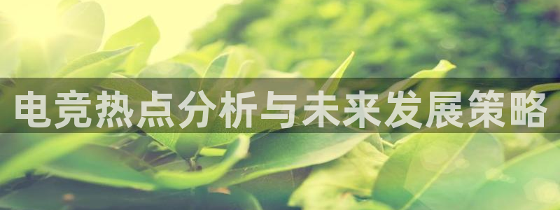 雷火电竞下载：电竞热点分析与未来发展策略