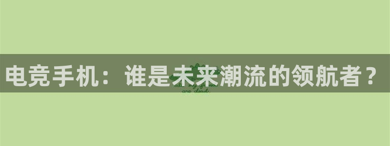 e8125雷火电竞：电竞手机：谁是未来潮流的领航者？